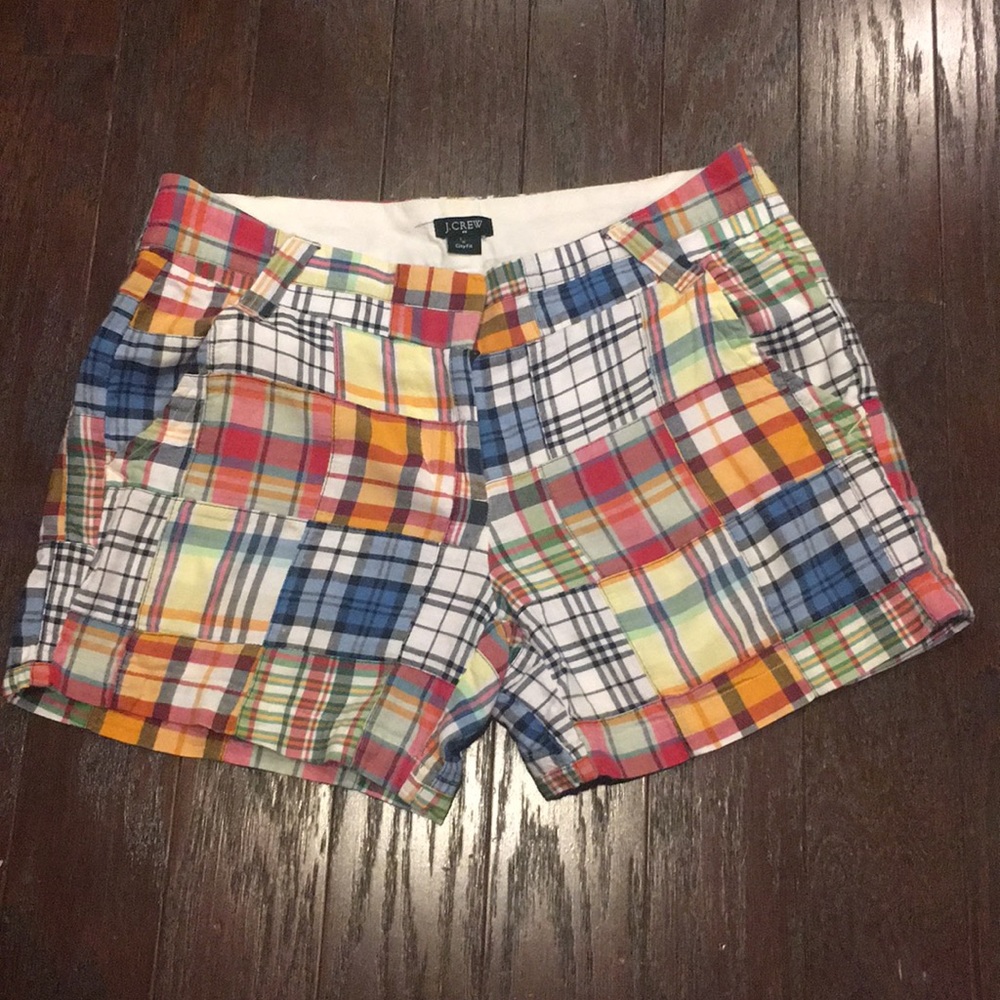 J Crew Classy Fit Plaid shorts Size 0